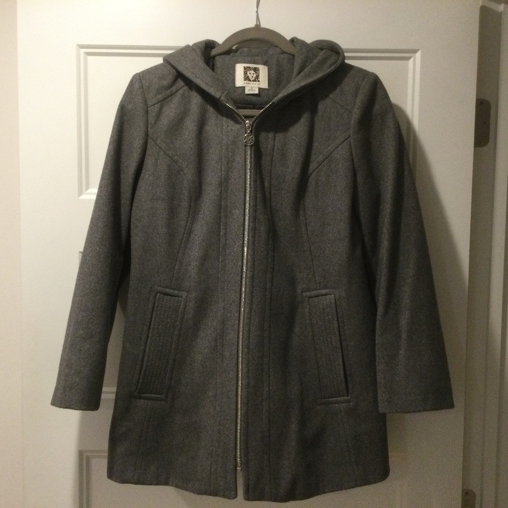 Hooded Wool Coat by Anne Klein